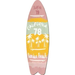 Decoración De Verano>DecoWoerner Tabla De Surf De Madera Deco 130 Cm multicolor