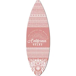 Decoración Temática|Decoración De Verano>DecoWoerner Tabla De Surf De Madera Boho 160 Cm rosa