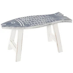Decoración Temática|Decoración De Verano>DecoWoerner Taburete En Forma De Pez Y Blanco 44 Cm azul