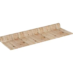 Telas>DecoWoerner Tejido Decorativo "Listones De Madera", Anchura: 150 Cm Beige