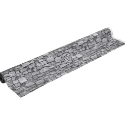 Telas>DecoWoerner Tejido Decorativo "Muro De Piedras", Anchura: 140 Cm Gris