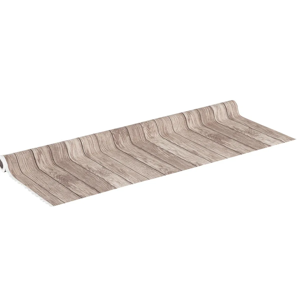 Telas>DecoWoerner Tejido Decorativo "Muro De Listones De Madera", Anchura 140 Cm, Beige