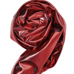 Telas>DecoWoerner Tela Brillante Jersey De Papel De Aluminio Roja, Anchura: 110 Cm rojo