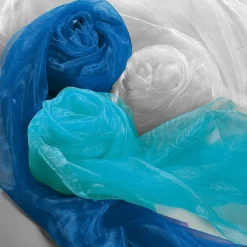 Telas|Decoración De Invierno>DecoWoerner Tela De Chifón, Color Claro, 145 Cm azul