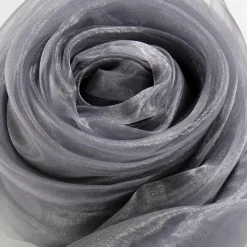 Telas>DecoWoerner Tela De Chifón, Color Gris Plateado, 145 Cm plata