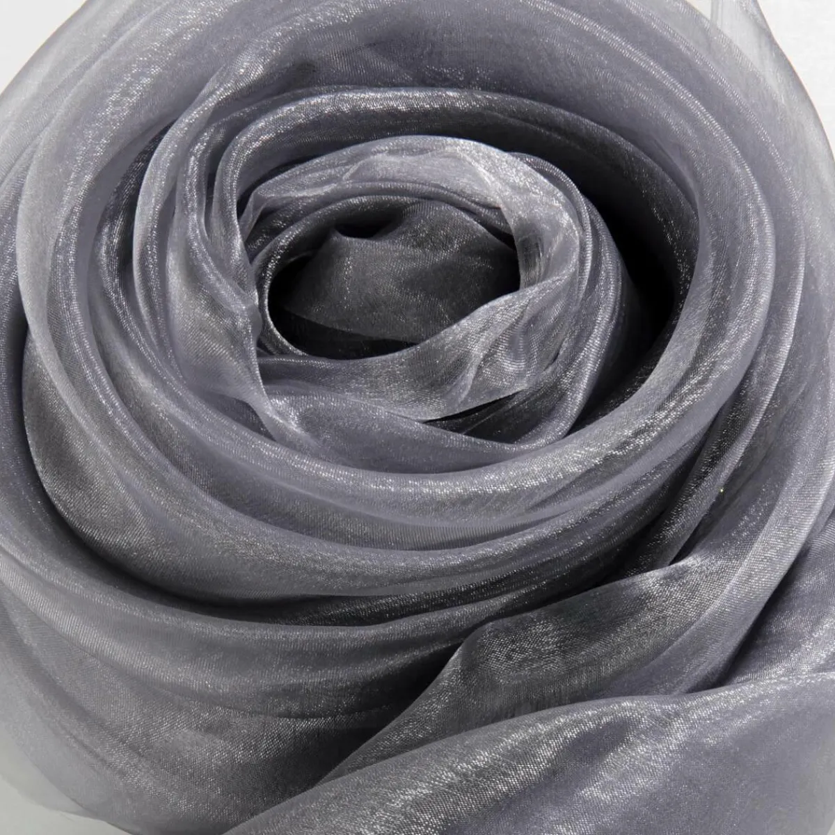 Telas>DecoWoerner Tela De Chifón, Color Gris Plateado, 145 Cm plata