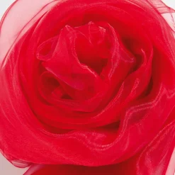 Telas|Decoración Temática>DecoWoerner Tela De Chifón, Color , 145 Cm rojo