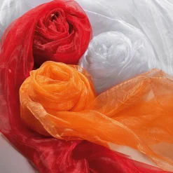 Telas|Decoración Temática>DecoWoerner Tela De Chifón, Color , 145 Cm rojo
