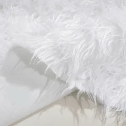 Telas|Decoración Temática>DecoWoerner Tela De Pelillo Suave Pelo Largo, Color , 145 Cm blanco