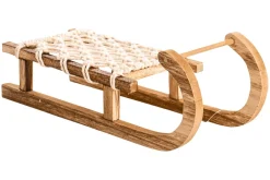 Decoración De Invierno|Figuras De Navidad>DecoWoerner Trineo Decorativo De Madera 40 X 14 X 9,5 Cm Beige