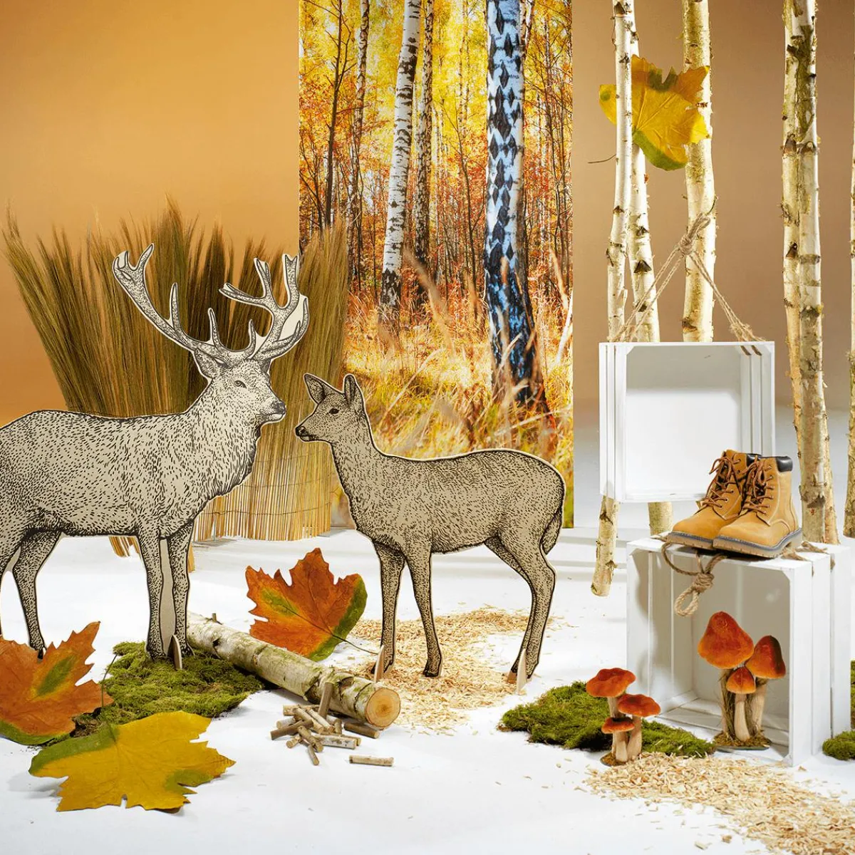 Decoración Natural|Decoración Temática>DecoWoerner Troncos De Abedul Decorativos, 200 Cm, 3 Piezas blanco