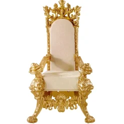 Decoración Navideña Xxl>DecoWoerner Trono "Estilo Renacentista", Altura 190 Cm, Dorado/marfil oro