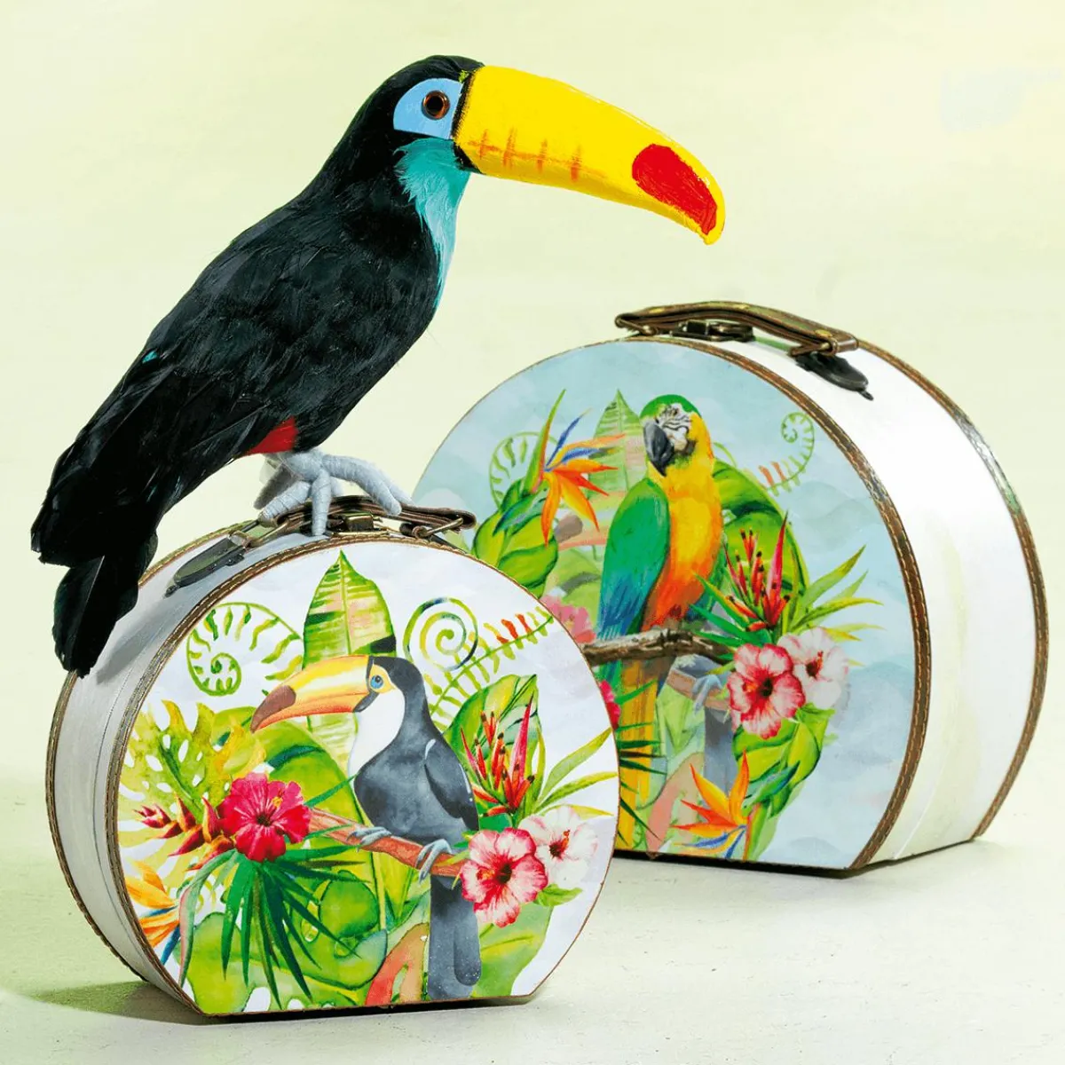 Decoración De Animales|Decoración De Verano>DecoWoerner Tucán Decorativo Longitud 33 Cm multicolor