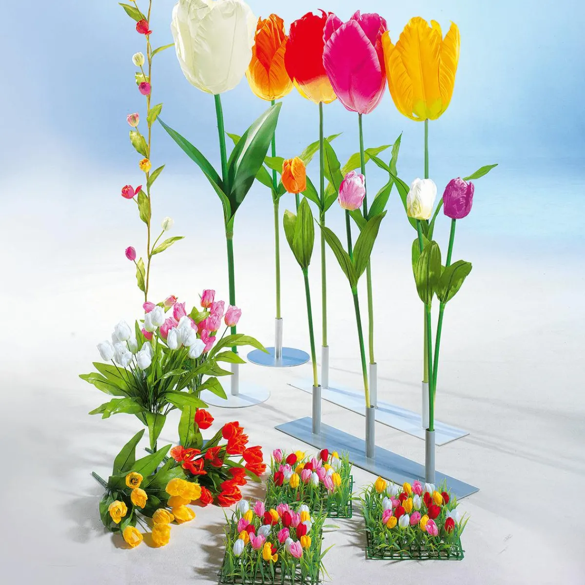 Decoración De Primavera|Flores Artificiales>DecoWoerner Tulipán Enorme Artificial, 135 Cm, rojo