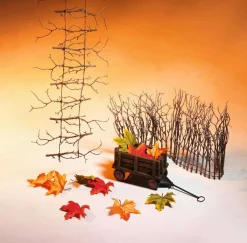 Decoración De Otoño>DecoWoerner Valla Decorativa De Broza, 64 X 30 Cm marrón