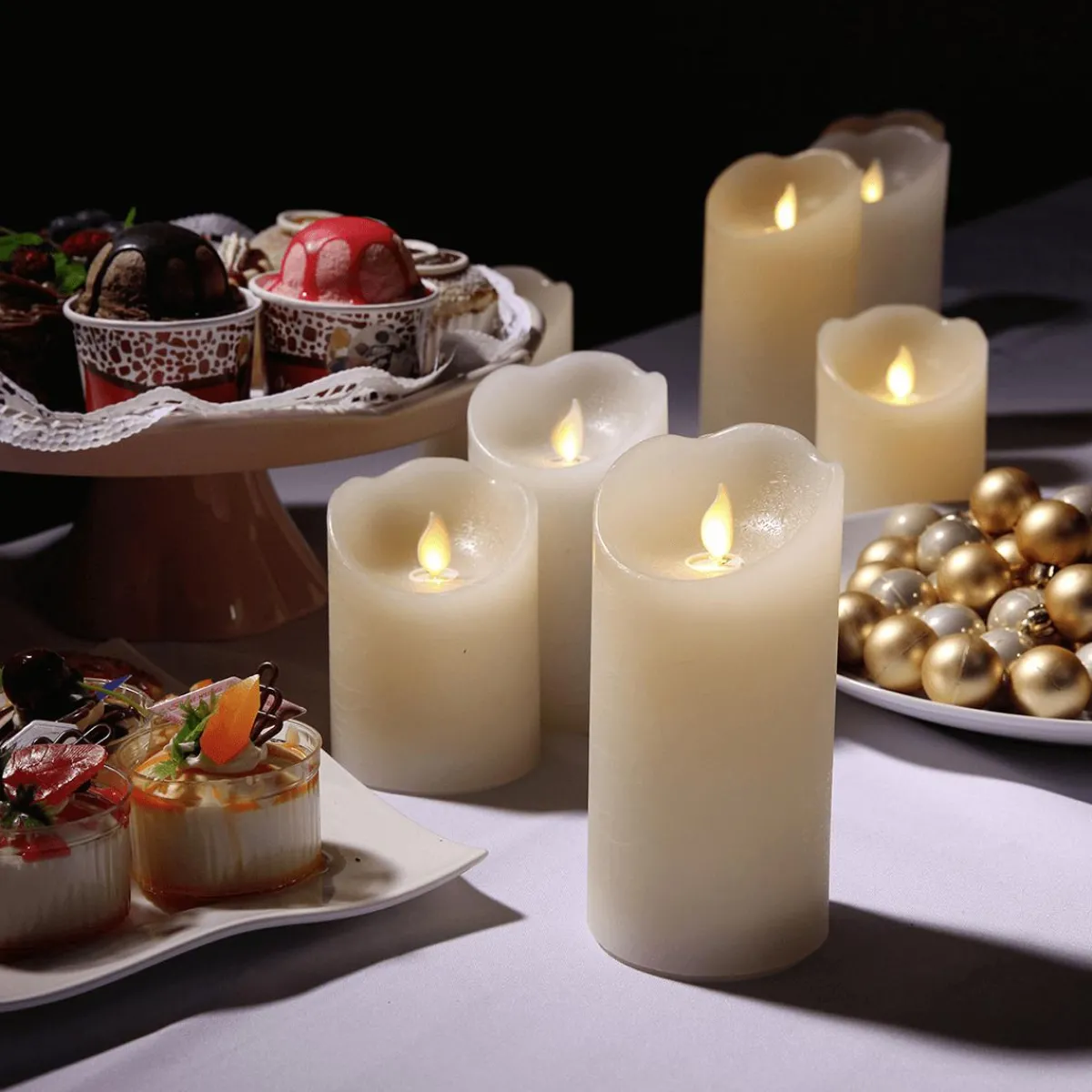 Luz Decorativa>DecoWoerner Vela De Cera LED 7,5 X 15 Cm blanco