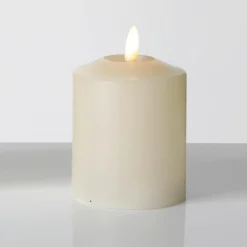 Luz Decorativa|Figuras De Navidad>DecoWoerner Vela De Cera LED 7,5 X 11,5 Cm blanco