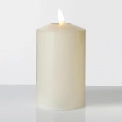 Luz Decorativa|Figuras De Navidad>DecoWoerner Vela De Cera LED 7,5 X 14,5 Cm blanco