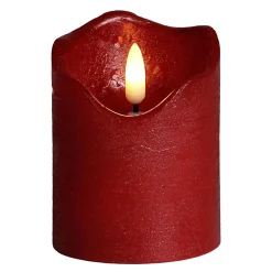 Luz Decorativa>DecoWoerner Vela De Cera LED Roja 7,5 Cm Ø, 10 Cm De Altura rojo
