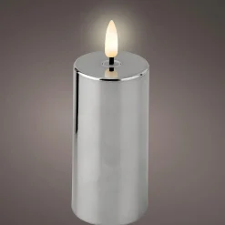 Decoración Temática>DecoWoerner Vela LED Plateada, Funciona Con Pilas plata