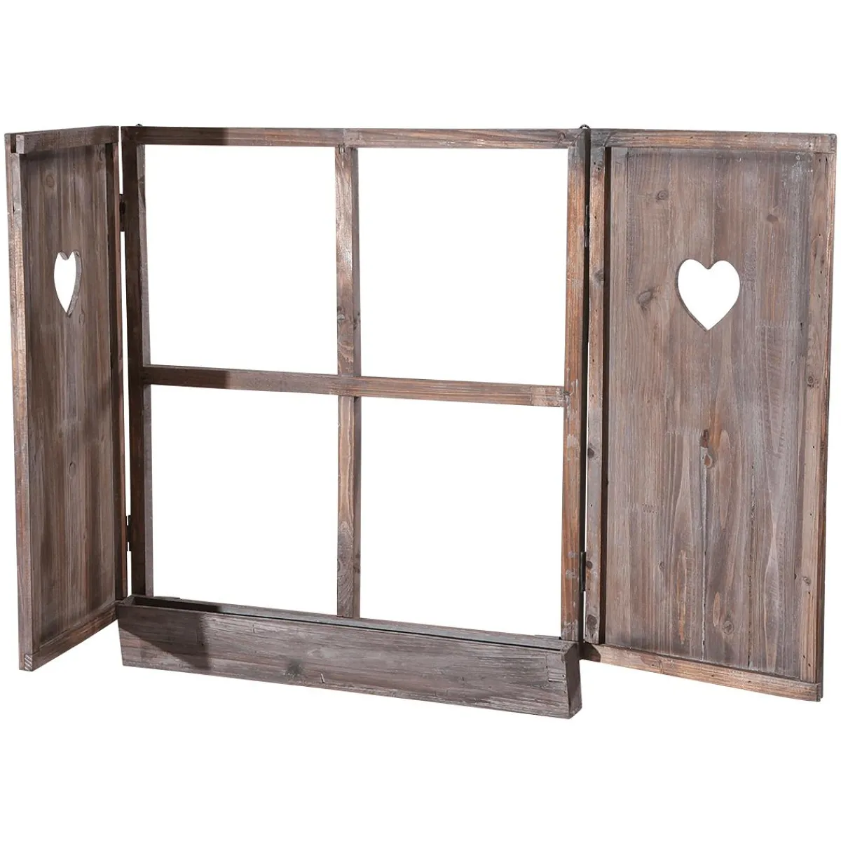 Decoración Natural|Decoración De Verano>DecoWoerner Ventana De Cabaña Decorativa Madera natural