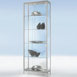Expositores Para Tiendas>DecoWoerner Vitrina Con Iluminación, 186 X 80 X 40 Cm transparente