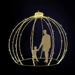 Luz Decorativa|Decoración Navideña Xxl>DecoWoerner XXL Adorno Navideño LED Para Exterior Dorado 350 Cm oro