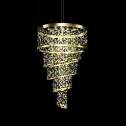 Luz Decorativa|Decoración Temática>DecoWoerner XXL Decoracion Objeto Luminoso Araña 200 Cm oro