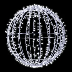 Luz Decorativa>DecoWoerner XXL LED Esfera Fría Objeto Luminoso Para Exterior 120 Cm Ø plata