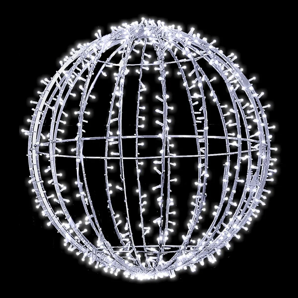 Luz Decorativa>DecoWoerner XXL LED Esfera Fría Objeto Luminoso Para Exterior 120 Cm Ø plata